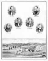 Rev. P. Loucks, Anna Loucks, Sarah Etta, Erastus, John Lyman, Wm. Elmer, Westmoreland County 1876